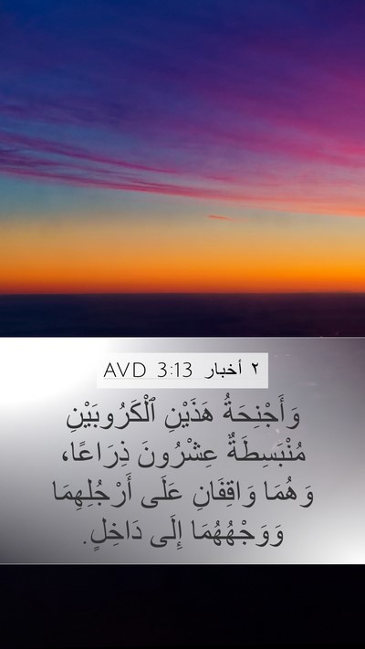 ٢ أخبار 3:13 AVD Mobile Phone Wallpaper - وَأَجْنِحَةُ هَذَيْنِ - Mobile Bible Verse Wallpaper