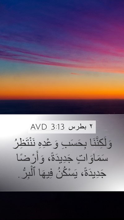 ٢ بطرس 3:13 AVD Mobile Phone Wallpaper - وَلَكِنَّنَا بِحَسَبِ - Mobile Bible Verse Wallpaper