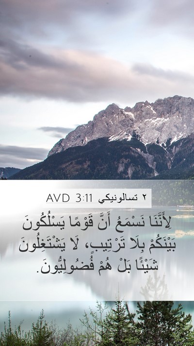 ٢ تسالونيكي 3:11 AVD Bible Verse Image
