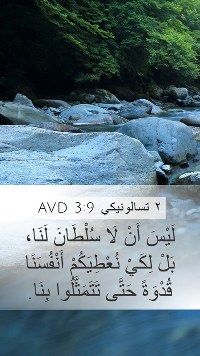 ٢ تسالونيكي 3:9 AVD Bible Verse Image