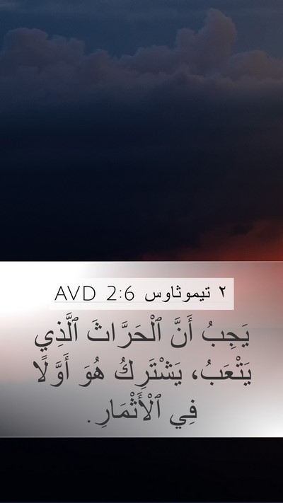٢ تيموثاوس 2:6 AVD Bible Verse Image