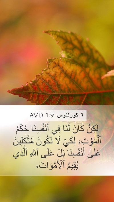 ٢ كورنثوس 1:9 AVD Bible Verse Image